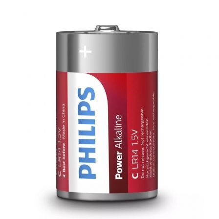 Philips Pilas Alcalinas C LR14 1,5V (Pack de 2 unidades)
